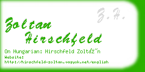 zoltan hirschfeld business card